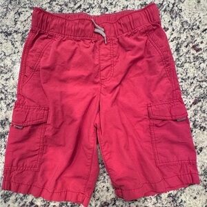 Red Cargo Shorts- youth medium